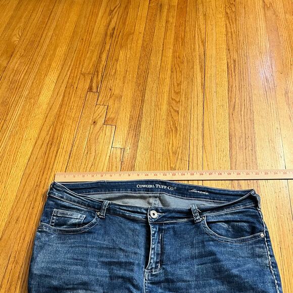 Cowgirl Tuff Jeans Womens 36 X31 Laredo Western Bootcut Blue Denim - Picture 8 of 11